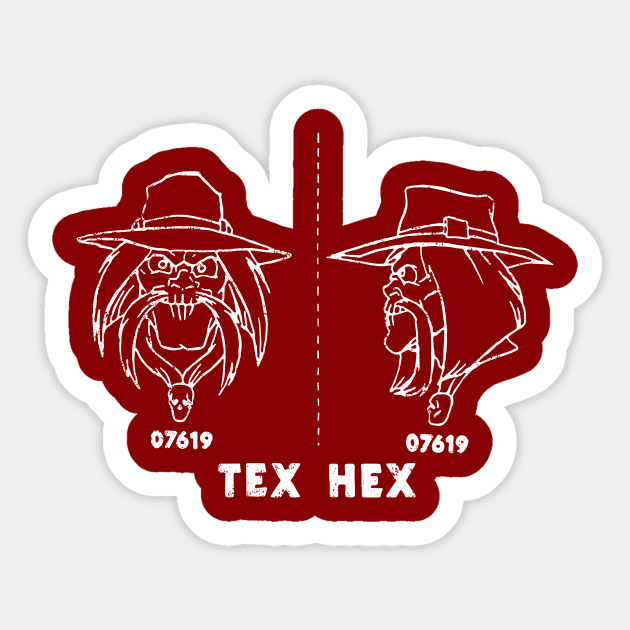 Tex Hex - White Sticker by cuddleparty